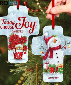 jesuspirit today i choose joy james 12 snowman and flower pretty cross ornament 1 i5w6h9