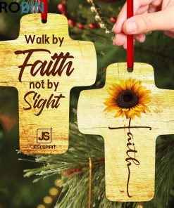 jesuspirit walk by faith not by sight 2 corinthians 57 sunflower cross ornament 1 igm6ws