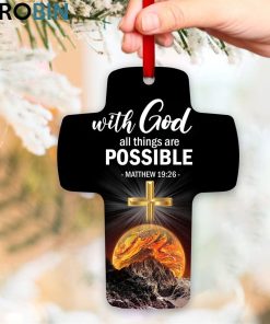 Jesuspirit With God All Things Are Possible Cross Ornament Matthew 1926