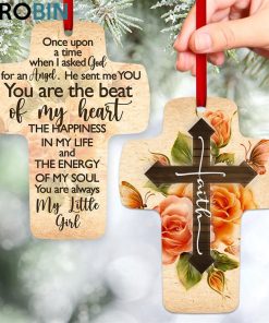 jesuspirit you are always my little girl emotional gift for daughter rose and butterfly cross ornament 1 kfvvdv