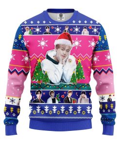 jin bts ugly christmas sweatshirt pink 1 qEYku