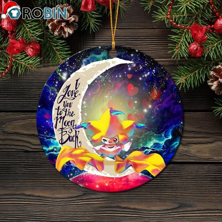 Jirachi Pokemon Love You To The Moon Galaxy Christmas Ornament