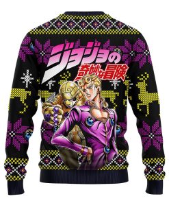 Jojo Giorno Ugly Christmas Sweater Anime Xmas Gift