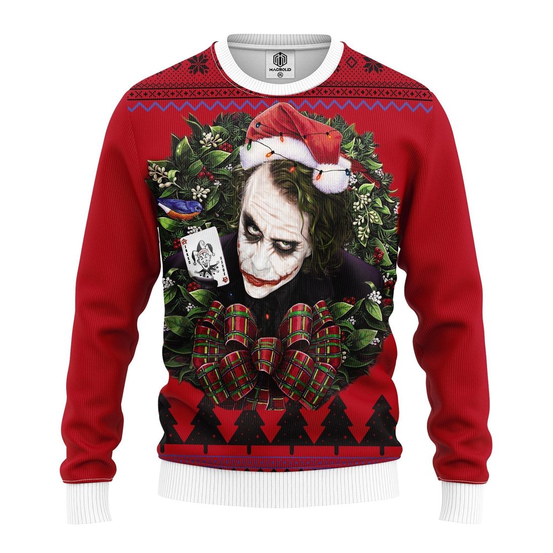 Joker With Card Noel Mc Ugly Christmas Sweater
