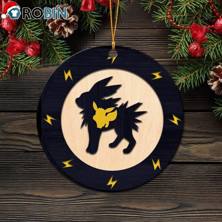 Jolteon Eevee Evolution Pokemon Christmas Ornament