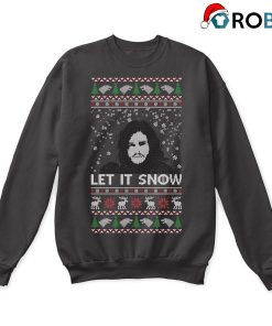 Jon Snow Let It Snow Game Of Thrones Ugly Christmas Sweatshirt