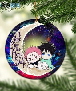 jujutsu kaisen gojo sakuna love you to the moon galaxy circle ornament christmas decorations 1 hexq4l