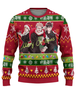 jujutsu kaisen ugly christmas sweatshirt custom xmas gift 1 bAPfE