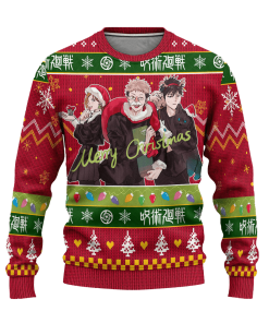 Jujutsu Kaisen Ugly Christmas Sweatshirt Custom Xmas Gift