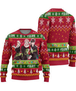 jujutsu kaisen ugly christmas sweatshirt custom xmas gift 3 uB9J9