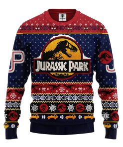 jurrasic park ugly christmas sweatshirt 1 9NsDv