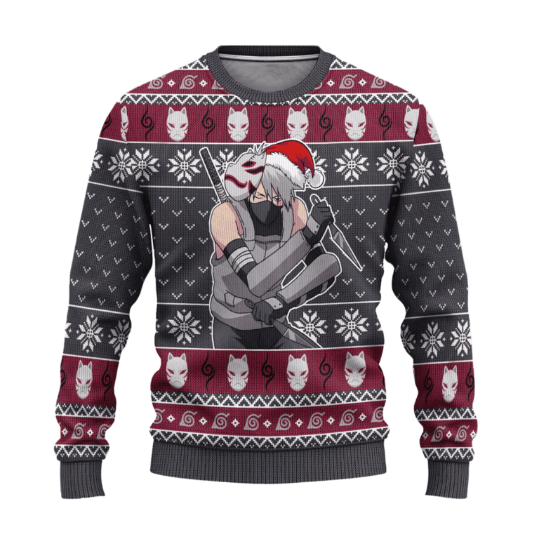 Kakashi Anbu Ugly Christmas Sweatshirt Naruto Anime Xmas Gift