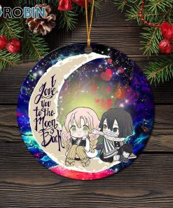 kanroji and kaburamaru demon slayer love you to the moon galaxy ornament christmas decorations 1 h3d1ew