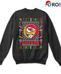 Kansas City Chiefs X Grateful Dead Christmas Ugly Sweatshirt