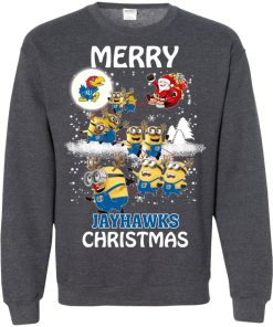 kansas jayhawks minion ugly christmas sweatshirt 1 IfETb