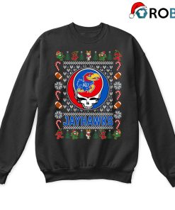 Kansas Jayhawks X Grateful Dead Christmas Ugly Sweatshirt