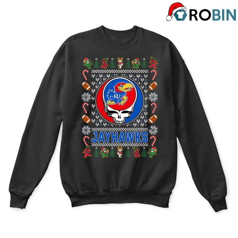 Kansas Jayhawks X Grateful Dead Christmas Ugly Sweatshirt