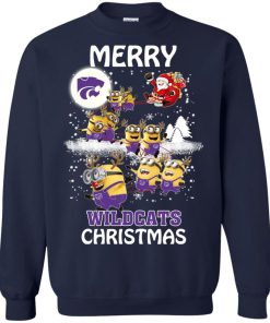 kansas state wildcats minion ugly christmas sweatshirt 1 w9djL