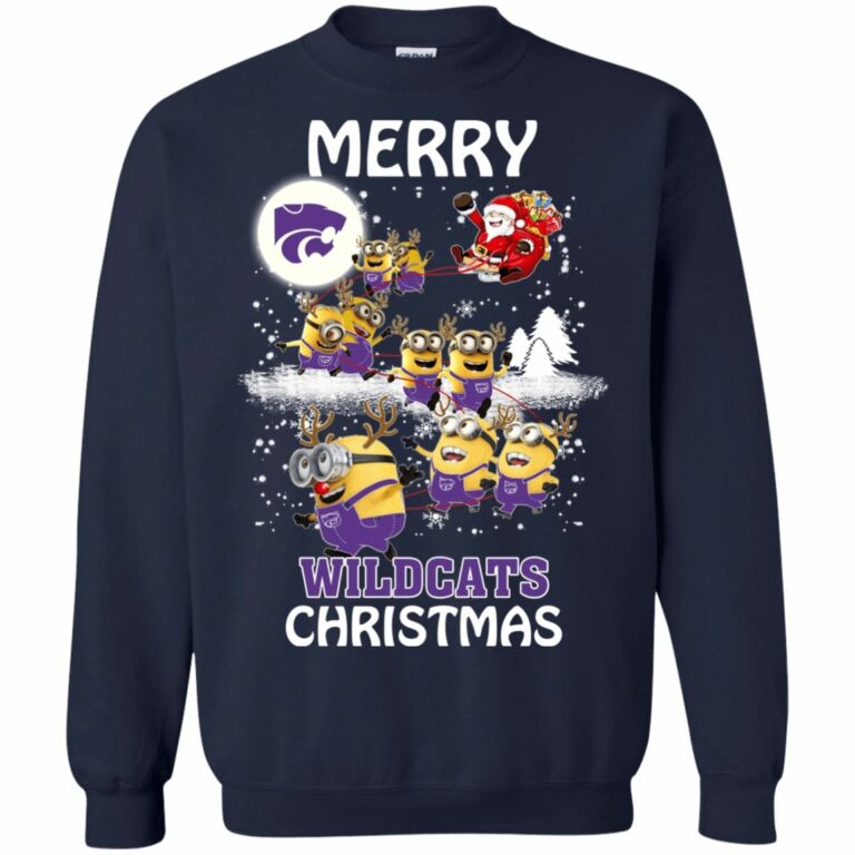 Kansas State Wildcats Minion Ugly Christmas Sweatshirt