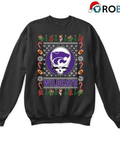 Kansas State Wildcats X Grateful Dead Ugly Christmas Sweatshirt