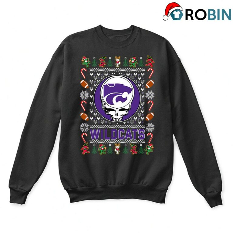 Kansas State Wildcats X Grateful Dead Ugly Christmas Sweatshirt