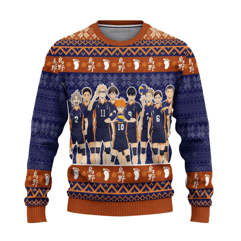 Karasuno High Ugly Christmas Sweatshirt Haikyuu Anime Xmas Gift