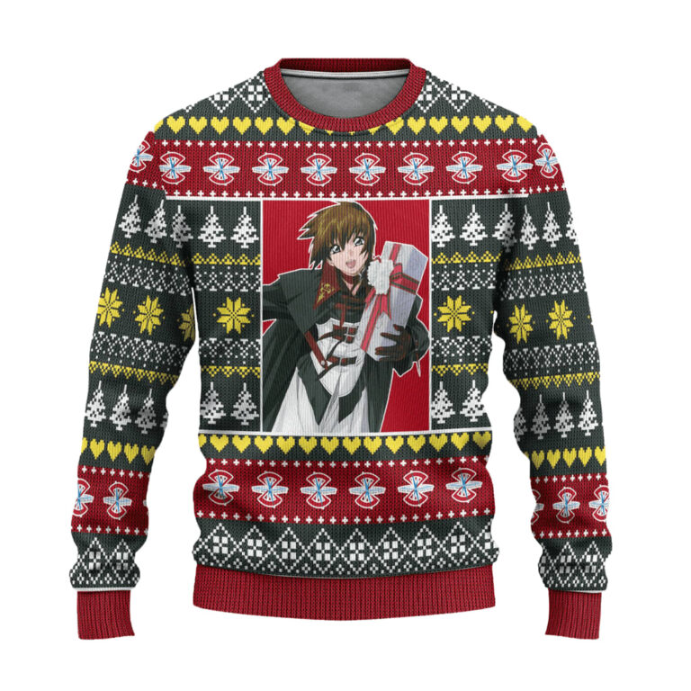 Kira Yamato Anime Ugly Christmas Sweatshirt Custom Gundam Xmas Gift