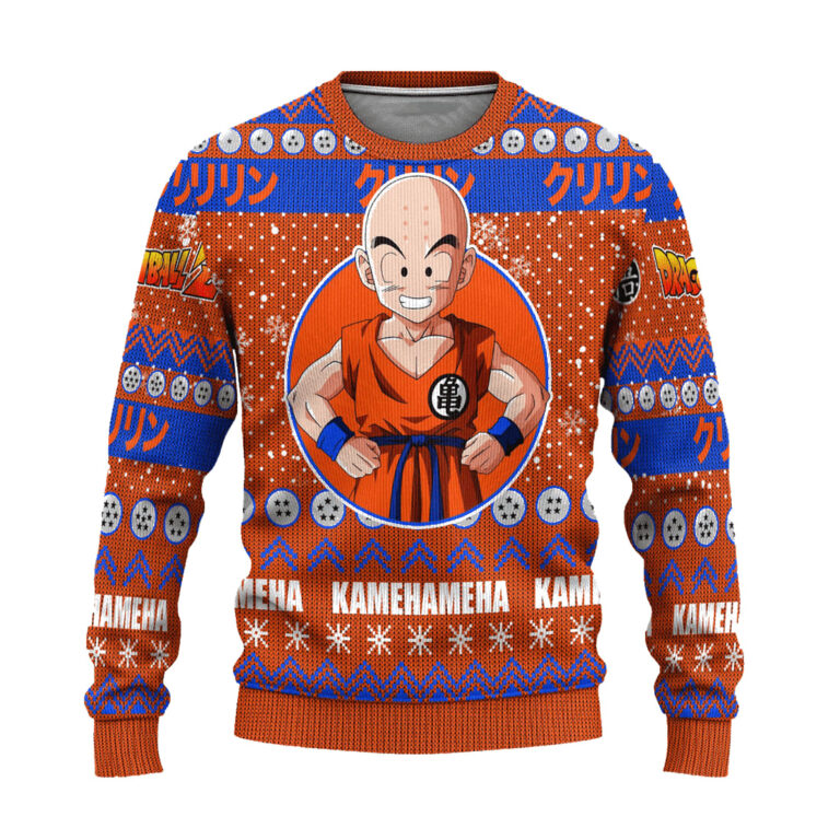 Krillin Anime Ugly Christmas Sweatshirt Dragon Ball Z Xmas Gift