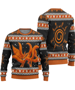 kurama naruto anime ugly christmas sweater xmas gift 3 PYyye