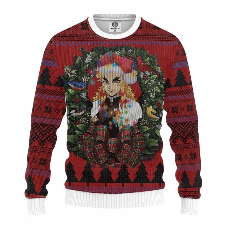 Kyojuro Rengoku Kimetsu No Yaiba Mc Ugly Christmas Sweatshirt