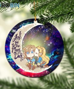 legend of zelda couple chibi couple love you to the moon galaxy ornament christmas decorations 1 vmgfhn