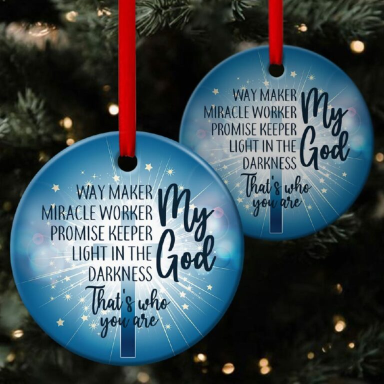 Light In The Darkness Cross Circle Ornament