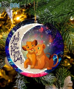 Lion King Simba Nala Love You To The Moon Galaxy Christmas Ornament Lion King Simba Nala Love You To The Moon Galaxy Christmas Ornament