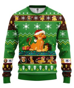 lion king simba ugly christmas sweater green 1 x92kwu