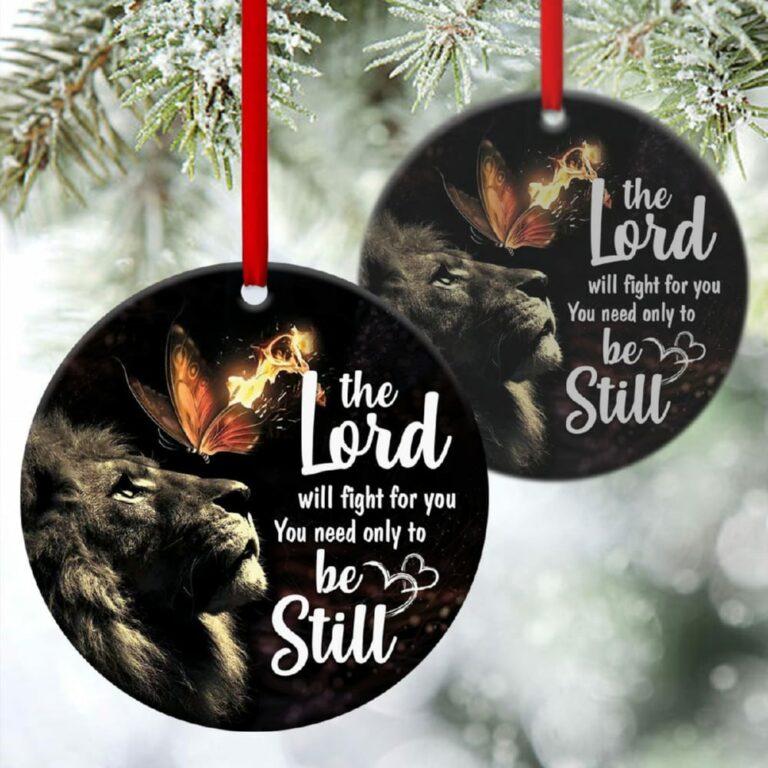 Lion Of Judah Unique Christian Circle Ornament