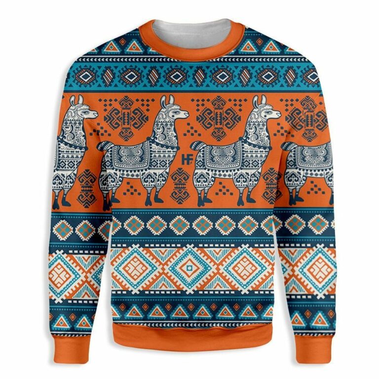 Llama Yoga Ugly Christmas Sweatshirt, Sweater