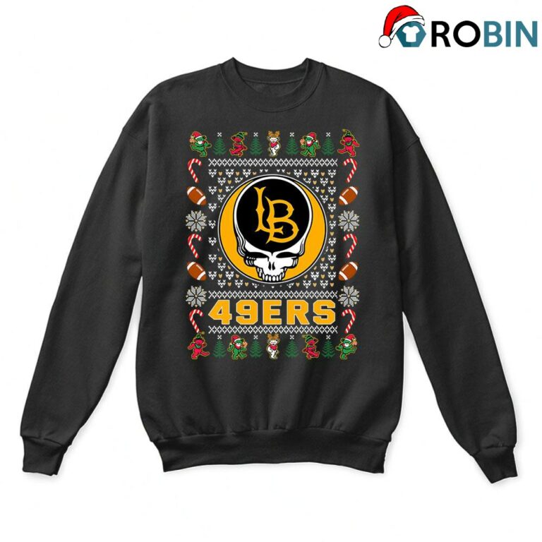 Long Beach State 49ers X Grateful Dead Christmas Ugly Sweatshirt