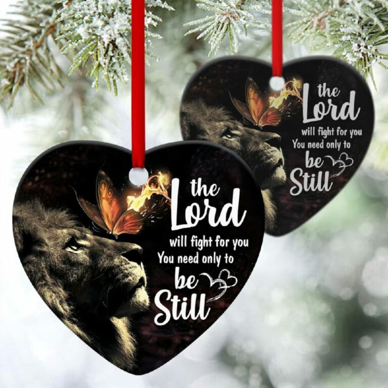 Lord Will Fight For You Special Heart Ornament