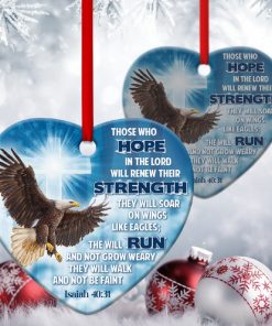 Lord Will Renew Your Strength Eagle Heart Ornament Lord Will Renew Your Strength Eagle Heart Ornament