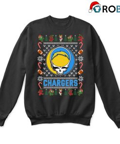 Los Angeles Chargers X Grateful Dead Christmas Ugly Sweatshirt