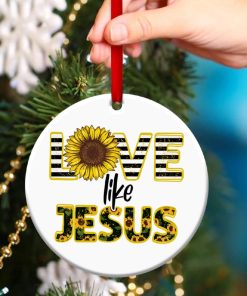 Love Like Christ Sunflower Circle Ornament Love Like Christ Sunflower Circle Ornament