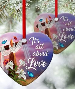 love of jesus cross heart ornament 1 7vi2D