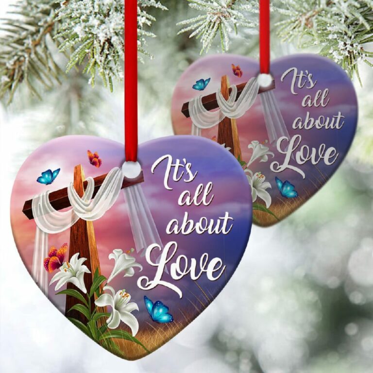 Love Of Jesus Cross Heart Ornament