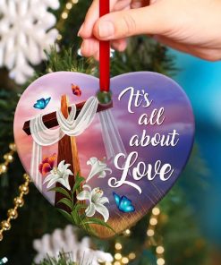 Love Of Jesus Cross Heart Ornament Love Of Jesus Cross Heart Ornament