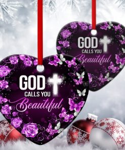 Lovely Butterfly Heart Ornament God Calls You Beautiful Lovely Butterfly Heart Ornament God Calls You Beautiful
