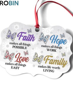 Lovely Butterfly Ornament – Faith Makes All Things Possible