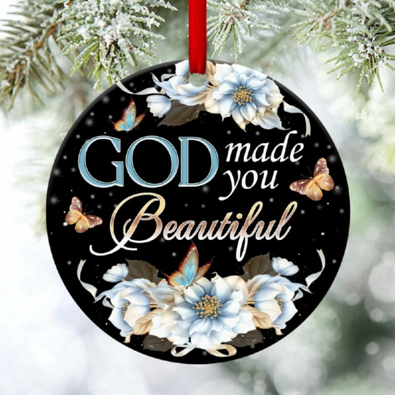 Lovely Flower Circle Ornament God Made You Beautiful