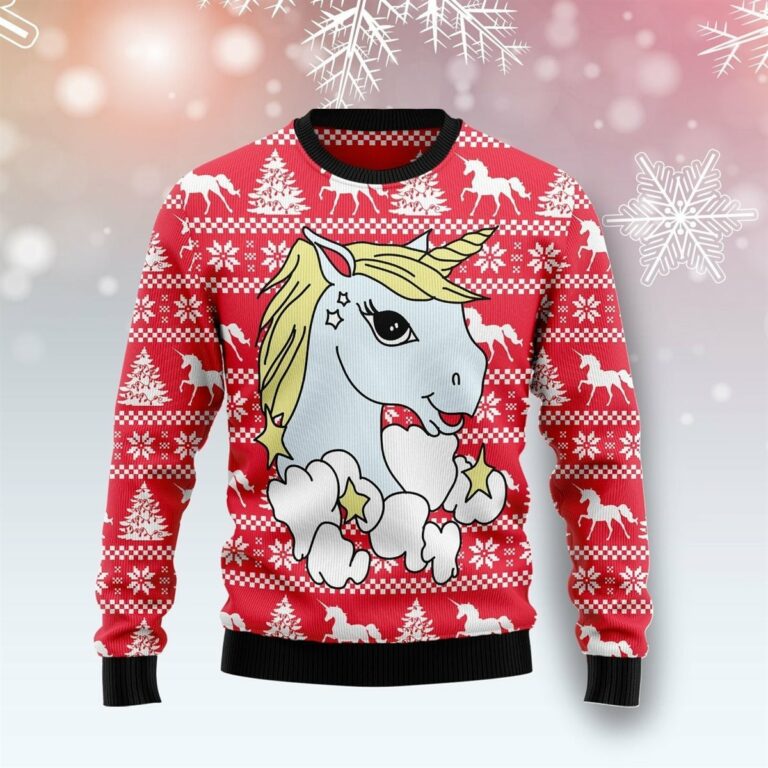 Lovely Unicorn Christmas Ugly Sweatshirt, Sweater