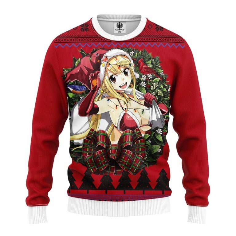 Lucy Heartfilia Santa Claus Fairy Tail Noel Mc Ugly Christmas Sweatshirt