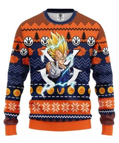 majin vegeta dragon ball ugly christmas sweatshirt 1 jXIHv